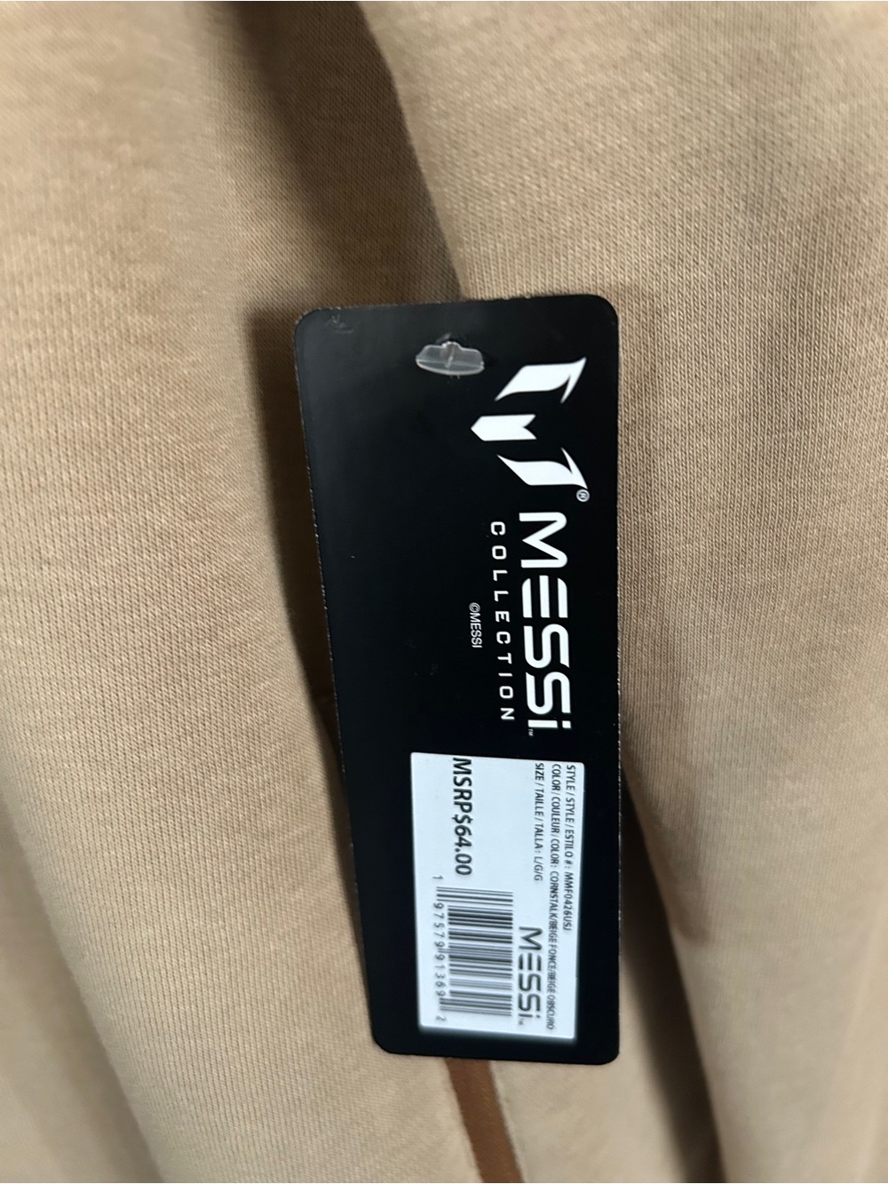 Messi Men's Khaki Hoodie Sweatshirt - Picture 3 of 5